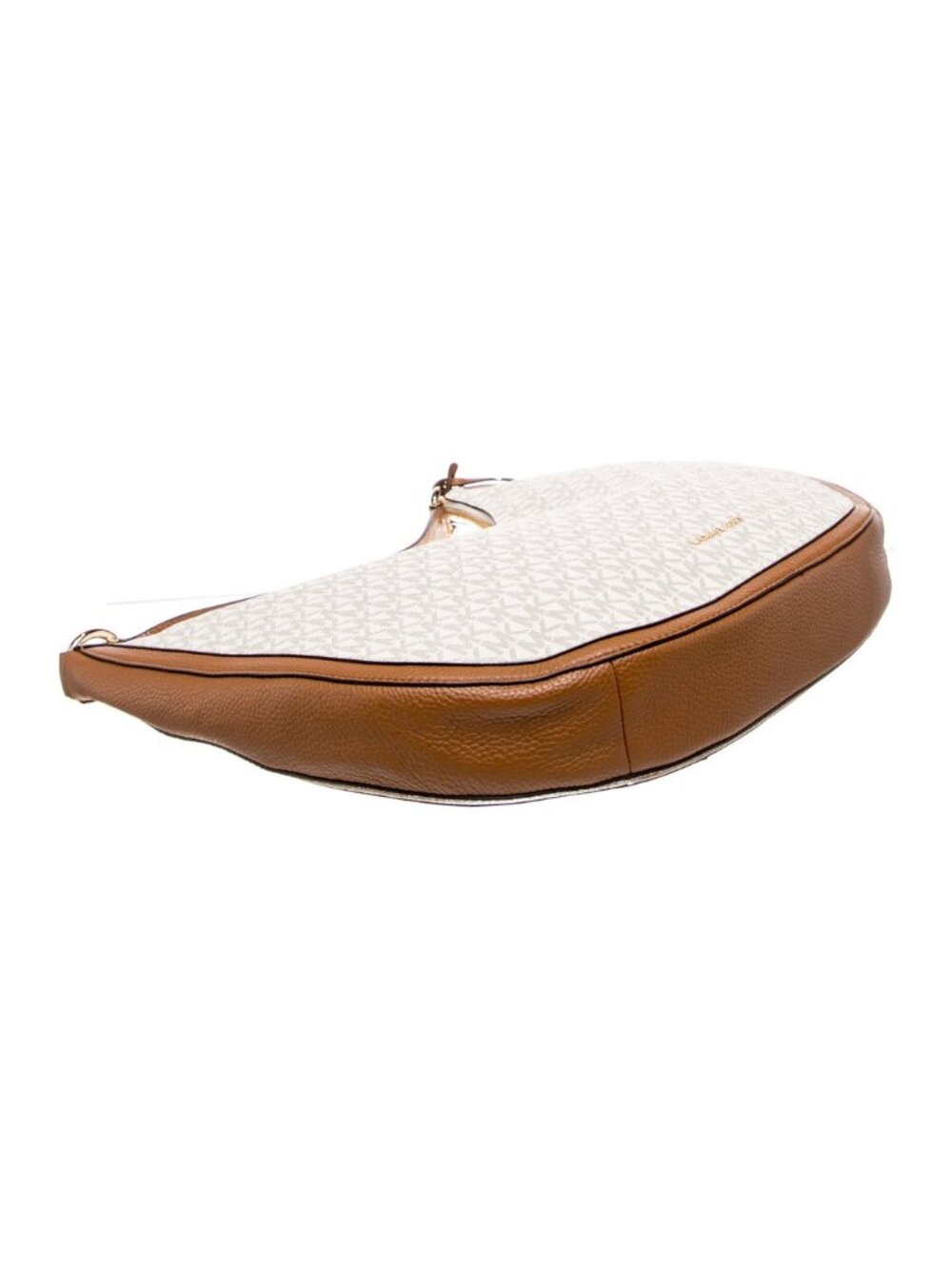 Michael Kors Cream & Tan Monogram Hobo Handbag - Picture 4 of 5